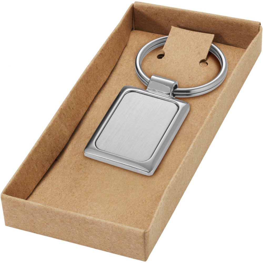 Logo trade promotional products picture of: Sergio rectangular metal keychain